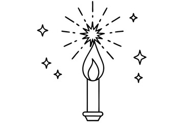 Classic Festive Firelight Outline