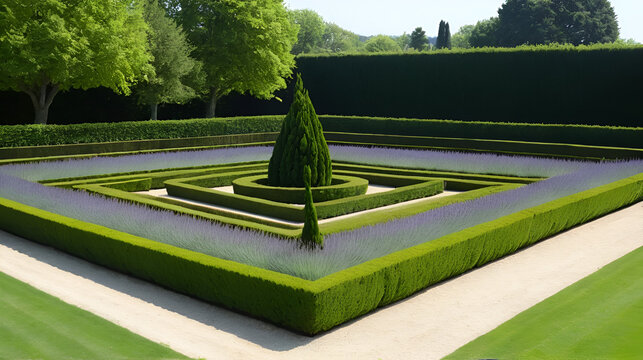 parterre de lavande