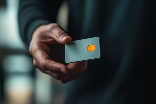 person holding a crypto wallet hardware device, symbolizing secure investment in digital currencies