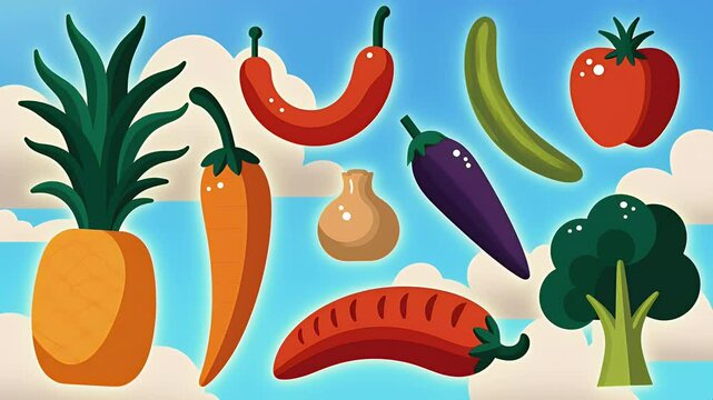 Simple Line Icons Representing Various Aspects of Farming and Agriculture