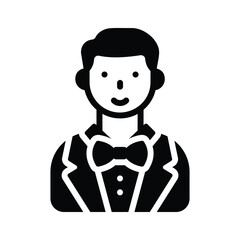 Check out our premium glyph style icon of groom