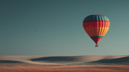 Floating High: A Colorful Air Balloon in the Sky