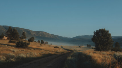 On the Edge of the Unknown: Highway Disappearing into a Foggy Horizon