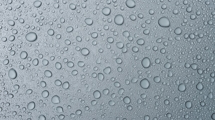 Droplet Pattern: Overhead Shot of Moisture on Grey Background