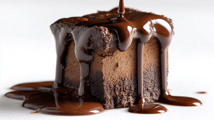 Indulgence in Every Bite: Fudge Covered in Rich Chocolate Sauce