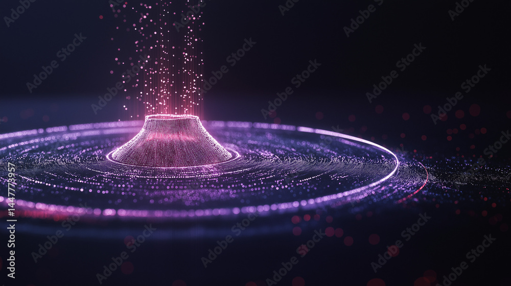Wall mural digital energy fusion: a dynamic and mesmerizing abstract representation of energy convergence and f