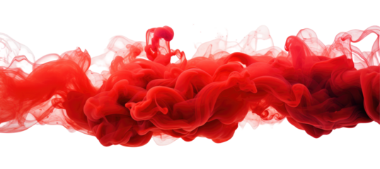 Red Smoke Cloud on transparent Background

