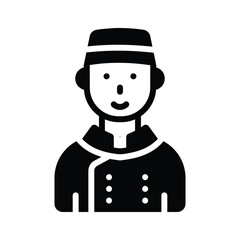 Concierge icon designed in glyph style, ready for premium use