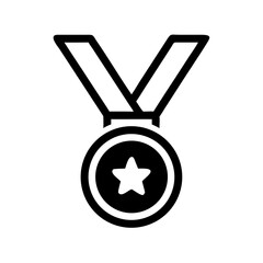Award Medal Representing Academic or Educational Achievement Icon