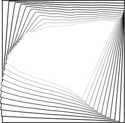 Squares with rotating radial. Design element for logo, prints, template