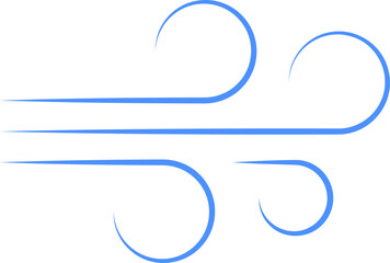 Wind stroke outline icon isolated on transparent background flat vector illustration. Air sign icon. Pixel perfect. Wind icon set. Blowing wind outline icons.