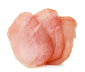 Balyk sliced close-up on a white. Isolated