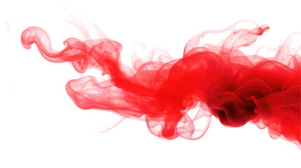 Red Smoke Cloud on transparent Background

