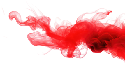Red Smoke Cloud on transparent Background

