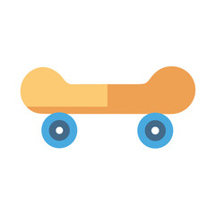 Skateboard Toy Icon Representing Fun and Outdoor Sports