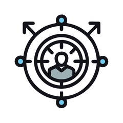 Obraz premium Steering Wheel Icon Representing Business Direction and Leadership