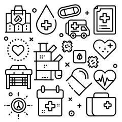 Perfect Medical and Healthcare Line Icons – Vector Set
