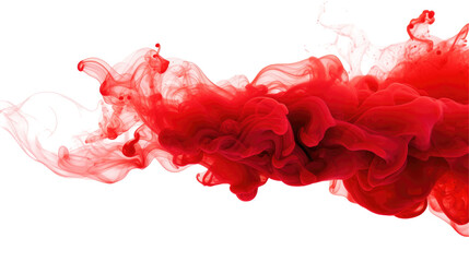 Red Smoke Cloud on transparent Background

