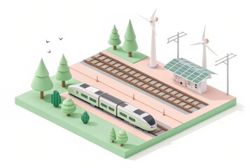 Rail systems powered by renewable energy for sustainable transportation promoting green travel
