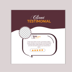 Client Testimonial Design. New client testimonial layout design .