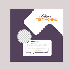 Client Testimonial Design. New client testimonial layout design .