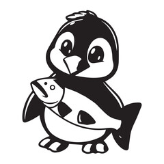 penguin isolated on a white background