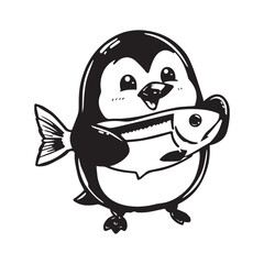 penguin isolated on a white background