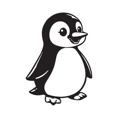 penguin vector icon logo baby cartoon character illustration symbol graphic doodle