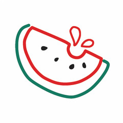 watermelon vector illustration