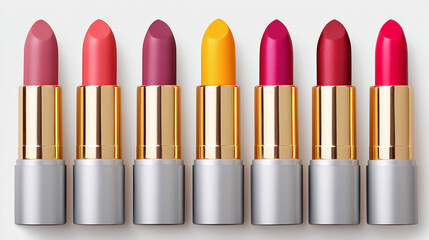Obraz premium Colorful lipstick collection, beauty products
