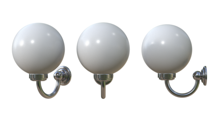 sphere wall light 3d