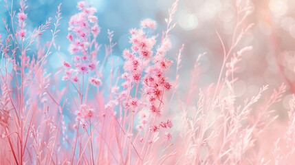 Naklejka premium Park's Kochia flower blooming beautifully in various colors.