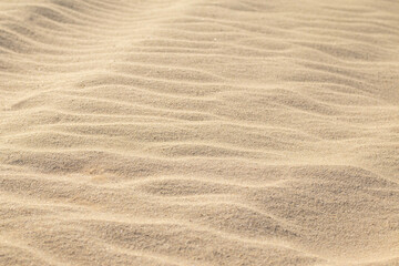 Sand texture. Beautiful structures of sandy dunes.