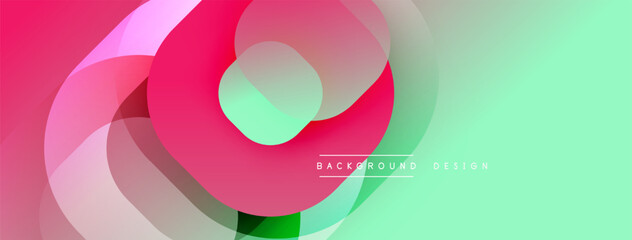 Abstract fluid shapes, vibrant colors blend. Modern design, smooth gradients create dynamic composition. Light teal, pink hues dominate.