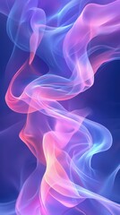 Fototapeta premium Ethereal waves of colorful mist flowing gracefully in a digital art representation
