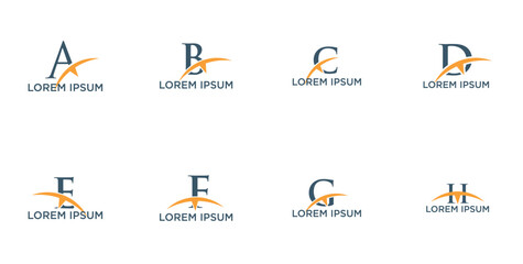 Logo set design inspiration with initial letters