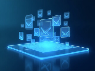 Digital communication revolution virtual space graphic design futuristic aerial view innovation