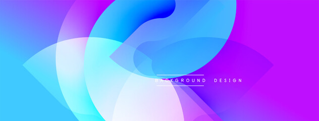 Abstract fluid shapes blend vibrant blues, purples, pinks. Gradient colors create dynamic visual effect. Modern design element.