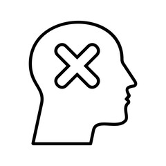 Cross sign icon. X symbol. Red cross sign vector design and illustration, NO sign.