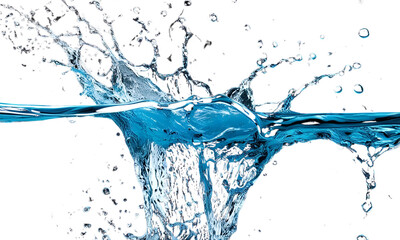 water splash isolated on white
