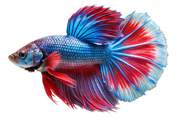 Fototapeta premium siamese fighti fish on white background