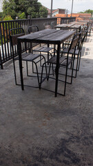 Retro Wooden Table and Chairs – Vintage Style Furniture for Interior Design