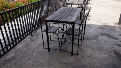 Retro Wooden Table and Chairs – Vintage Style Furniture for Interior Design