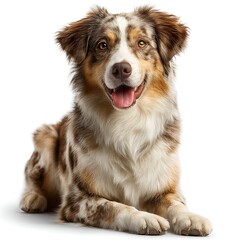 Charming Aussie Shepherd: A captivating portrait of an Aussie Shepherd showcasing its unique coat pattern, gentle eyes, and playful expression. A symbol of canine companionship, ready to melt hearts.