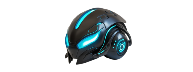  futuristic gaming helmet with LED lights 