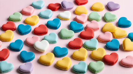 confetti dolci colorati a forma di cuore