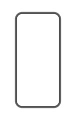 画面が空白のスマホのモックアップ - シンプルなスマートフォンのフレーム･テンプレート素材