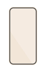 画面が空白のスマホのモックアップ - シンプルなスマートフォンのフレーム･テンプレート素材