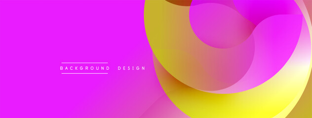 Abstract vibrant design. Pink, yellow hues blend smoothly. Modern background perfect for digital projects, presentations. Fluid shapes create dynamic visual impact.