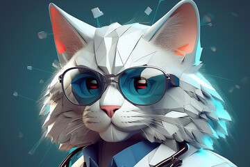 Generated image, Katze als Arzt